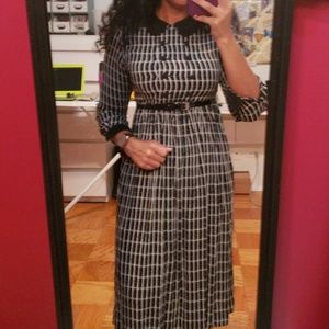 Vintage black and white checkered dress